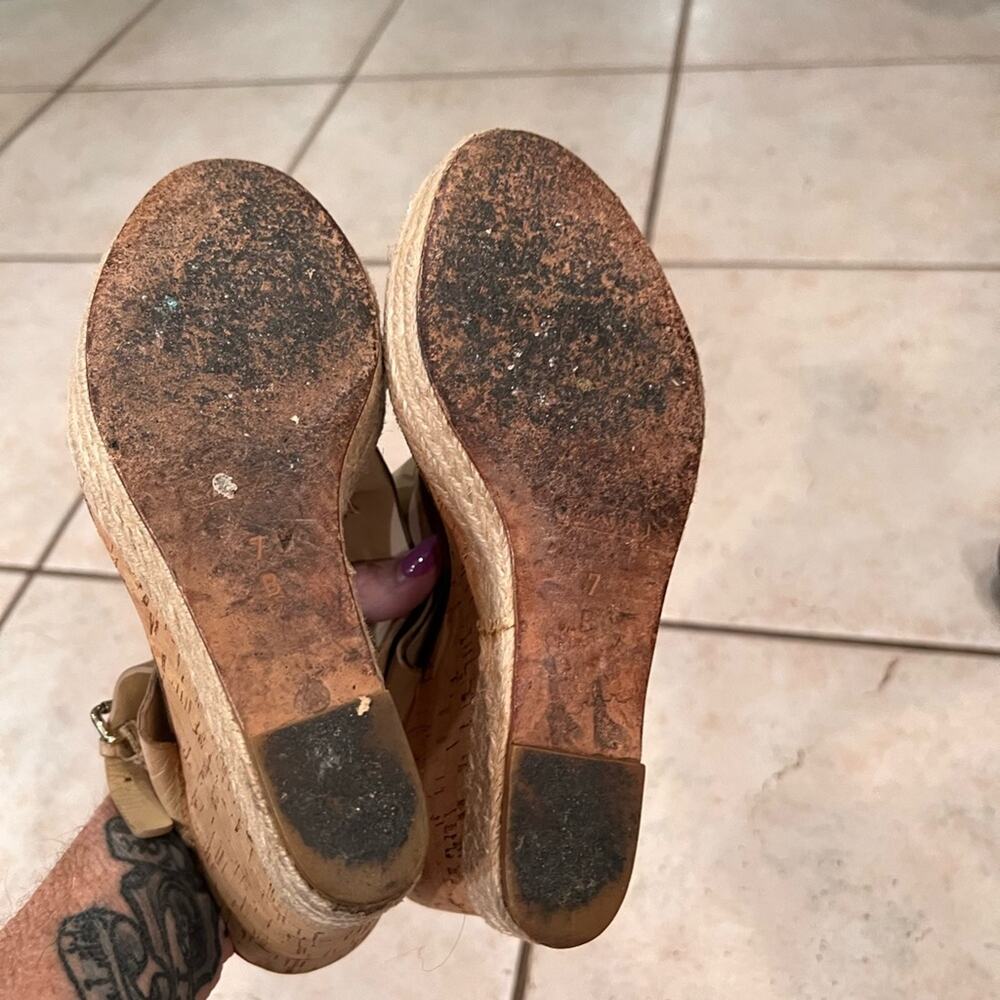 Coach Mendez Tan Beige Platform Wedge Sandals Siz… - image 7